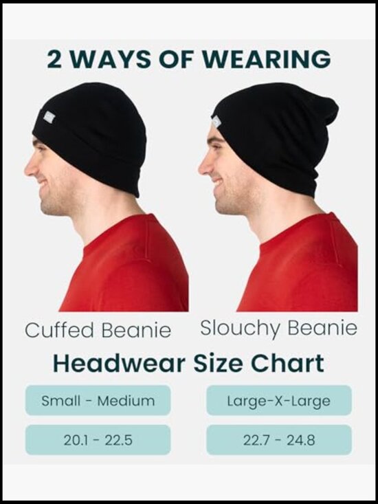 100% Merino Wool Beanie Hat - Unisex All Season Running Hiking main image 4